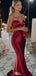 Elegant Strapless V-neck Mermaid Long Prom Dress Ideas, Evening Party Dresses,WGP1584