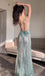 Popular Teal Spaghetti Strap Mermaid  Long Prom Dress Ideas, Evening Party Dresses,WGP1638