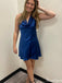 Casual Halter A-line Short Mini Homecoming Dress,EPT483
