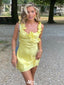 Elegant Square Backless Sheath Short Mini Homecoming Dress,EPT325