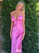Sexy Pink Mermaid Spaghetti Strap Long Sleeveless Long Party Prom Dresses,Evening Dress Online, WGP735