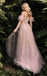 Sexy Pink Sweetheart Floral A-Line Long Prom Dress Ideas, Evening Party Dresses,WGP1656