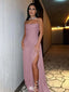 Elegant Pink Sweetheart Mermiad Side Slit Long Prom Dress Ideas, Evening Party Dresses,WGP1647