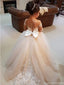 Cute Pink Long-Sleeve Sweetheart A-Line Flower Girl Dress, FG022