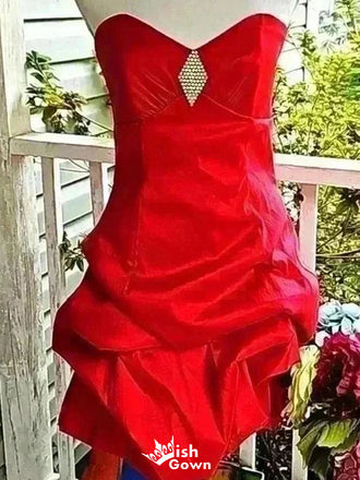 Sexy Strapless Sheath Short Mini Homecoming Dress,EPT536