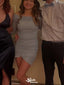 Casual Off-shoulder Sheath Short Mini Homecoming Dress,EPT541