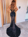 Sexy Black Sweetheart Mermaid Long Sleeveless Long Party Prom Dresses,Evening Dress Online, WGP767