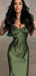 Sexy Green Spaghetti Strap Mermaid Backless Long Sleeveless Party Prom Dresses,Evening Dress Online, WGP783