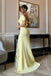 Elegant Yellow Off-Shoulder Mermaid Long Prom Dress Ideas, Evening Party Dresses,WGP1623