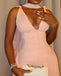 Popular Pink V-Neck A-Line Long Prom Dress Ideas, Evening Party Dresses,WGP1807