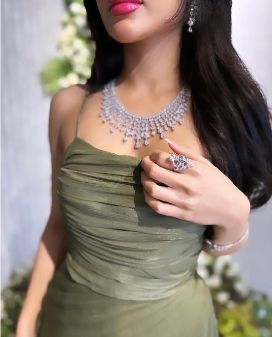 Elegant Green Spaghetti Strap A-Line Long Prom Dress Ideas, Evening Party Dresses,WGP1710