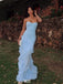 Elegant Blue Sweetheart Mermaid Long Prom Dress Ideas, Evening Party Dresses,WGP1640