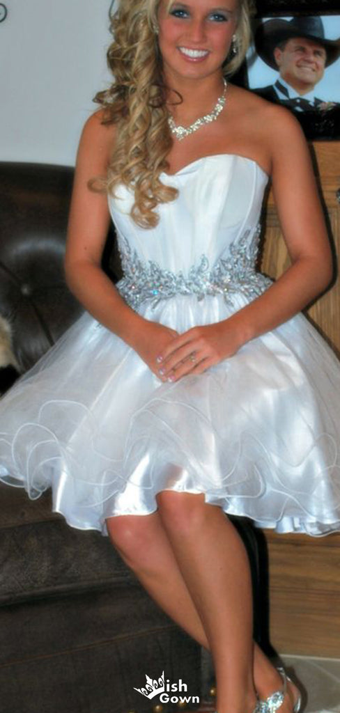 Gorgeous Strapless A-line Short Mini Homecoming Dress,EPT572