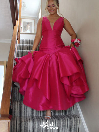 Elegant V-neck Sheath Long Prom Dress Ideas, Evening Party Dresses,WGP1771