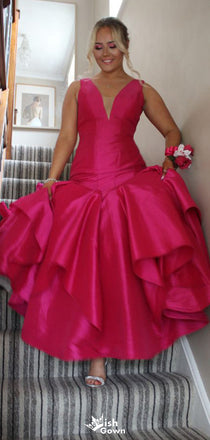 Elegant V-neck Sheath Long Prom Dress Ideas, Evening Party Dresses,WGP1771