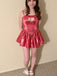 Sexy Spaghetii Strap A-line Short Mini Homecoming Dress,EPT610