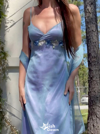 Elegant Spaghetii Strap V-neck Sheath Long Prom Dress Ideas, Evening Party Dresses,WGP1776