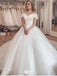 Elegant Off Shoulder Beads With Trailing Popular Bridal Long Wedding Dresses, WDH085