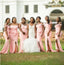 Elegant Pink Mermaid Sweetheart Off Shoulder Side Slit Popular Cheap Maxi Long Wedding Guest Bridesmaid Dresses,WGM270