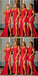 Unique Red Mermaid Sweetheart Sleeveless Side Slit Popular Cheap Maxi Long Wedding Guest Bridesmaid Dresses,WGM303