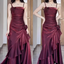 Elegant Red Spaghetti Strap Sleeveless Mermaid Long Prom Dress Ideas, Evening Party Dresses , WGP1570