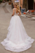 Elegant White Spaghetti Strap Mermaid Long Wedding Dresses With Sweep Trailing,WDH184