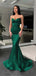 Elegant Green Spaghetti Strap Mermaid  Long Prom Dress Ideas, Evening Party Dresses , WGP1575