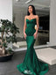 Elegant Green Spaghetti Strap Mermaid  Long Prom Dress Ideas, Evening Party Dresses , WGP1575