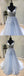 Light Blue V Neck Applique Tulle Inexpensive Long Prom Dresses, WG1045