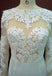Long Sleeves Lace Mermaid Open Back White Long Wedding Party Dresses, WG613