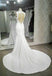 Charming Elegant See Through Back White Mermaid Lace Long Bridal Wedding Dress, WG634 - Wish Gown