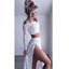 Off the Shoulder Two Pieces Long Sleeves Sexy Side Split Lace Beach Long Prom Dresses, WG787