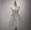 Cute Sliver/Light Grey Unique Applique Pretty Short Homecoming Dresses, WG801 - Wish Gown