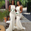 Sexy Mermaid Ivory Long Cheap Wedding Party Bridesmaid Dresses, SG664