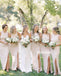 Simple Halter Open Back Mermaid Long Bridesmaid Dresses, YPS136