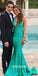 Halter Mermaid V-neck Long Bridesmaid Dresses YPS105