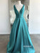 Elegant V-neck Sleeveless Stain Prom Dresses PG1247