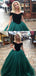 Off the Shoulder Teal green Ball Gown Long Prom Dresses, SG121