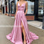 V-neck  Spaghetti Strap Charming Split Front  Long Prom Dresses PG1177
